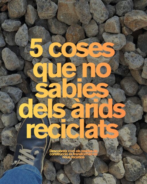 Quan pensem en residus de construcció, sovint pensem en materials sense valor. Però la realitat és ben diferent.
Els àrids reciclats permeten transformar aquests residus en nous recursos útils per a la construcció, reduint l'impacte ambiental i fomentant una economia més circular.
♻️ Descobreix 5 coses que potser no sabies sobre els àrids reciclats.
#AridsReciclats #Sostenibilitat #Reciclatge #1residu1recurs #GestioDeResidus